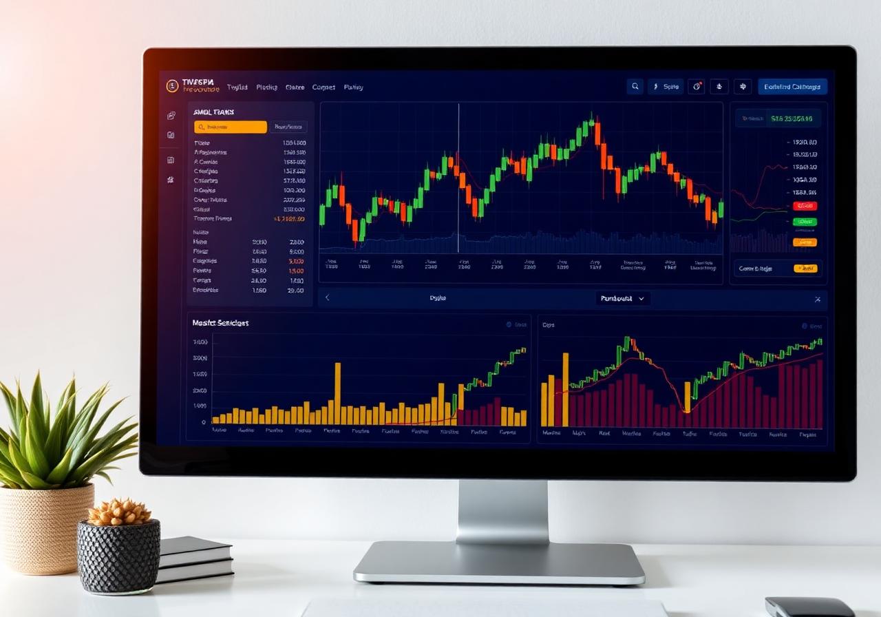Investment dashboard with charts and analytics
